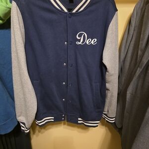 Sport-Tek Varsity Jacket in Navy and White